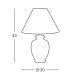 Kolarz 0014.70 - Lampe de table GIARDINO 1xE27/100W/230V d. 30 cm