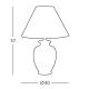 Kolarz 0014.71 - Lampe de table GIARDINO 1xE27/100W/230V diamètre 40 cm
