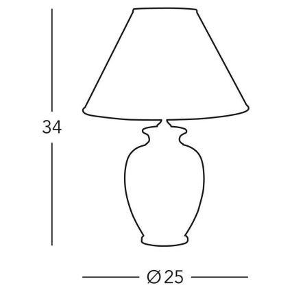 Kolarz 0014.73S.4 - Lampe de table GIARDINO 1x E27/100W/230V