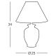 Kolarz 0014.73S.6 - Lampe de table GIARDINO 1x E27/100W/230V