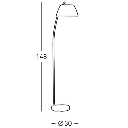 Kolarz 0051.41.6 - Lampadaire MALMÖ 1x E27/60W/230V