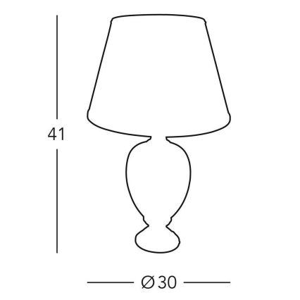 Kolarz 0094.70S - Lampe de table DAMASCO 1xE27/60W/230V