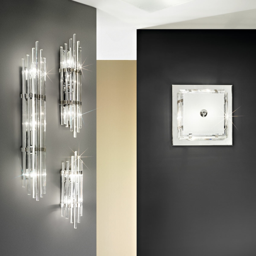 Kolarz 0342.14.5 - Plafonnier ONTARIO 4xE27/60W/230V chrome brillant