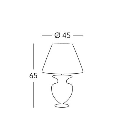 Kolarz 1415.71M.CH - Lampe de table ANFORA 1xE27/100W/230V 24K doré