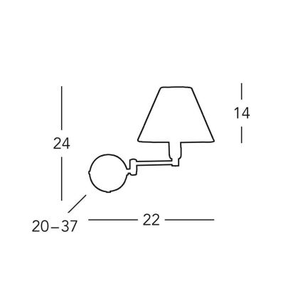 Kolarz 264.61.6 - Applique murale HILTON 1xE14/40W/230V