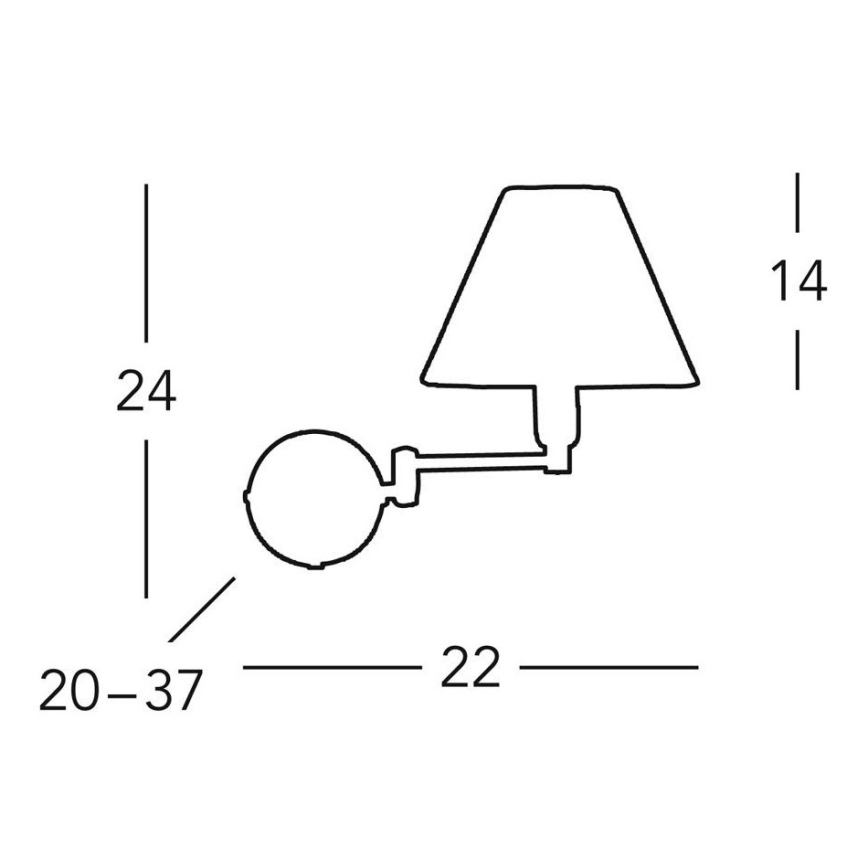 Kolarz 264.61.7 - Applique murale HILTON 1xE14/40W/230V