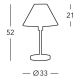 Kolarz 264.70.4 - Lampe de table HILTON 1x E27/60W/230V