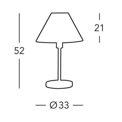 Kolarz 264.70.7 - Lampe de table HILTON 1xE27/60W/230V
