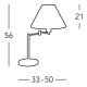 Kolarz 264.71.4 - Lampe de table HILTON 1x E27/60W/230V