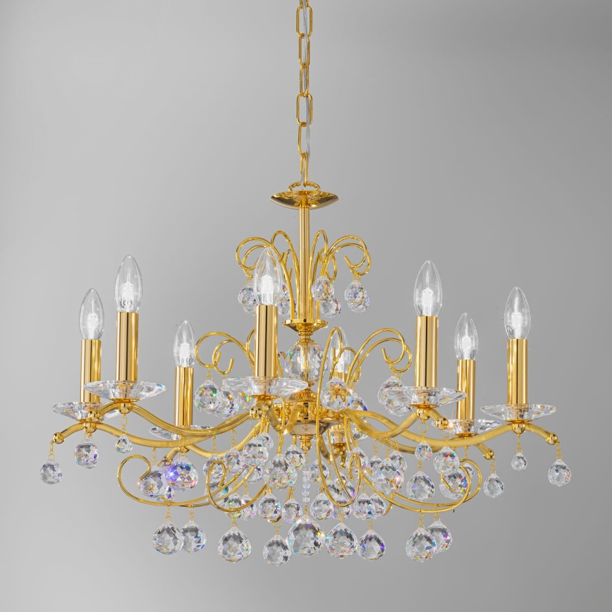 Kolarz 3234.88.3.KoT - Lustre en cristal suspendu sur chaîne CARMEN 8xE14/60W/230V or 24K