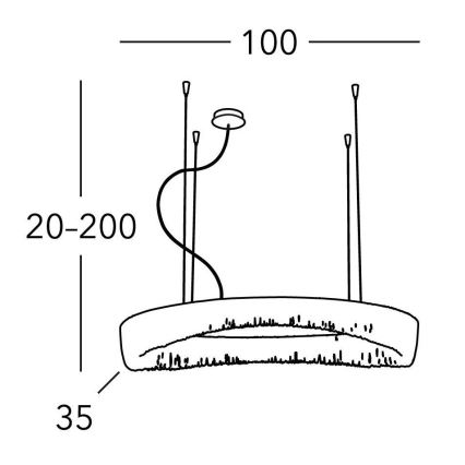 Kolarz 5324.31250 - Suspension filaire CLOUD 12xG9/40W/230V