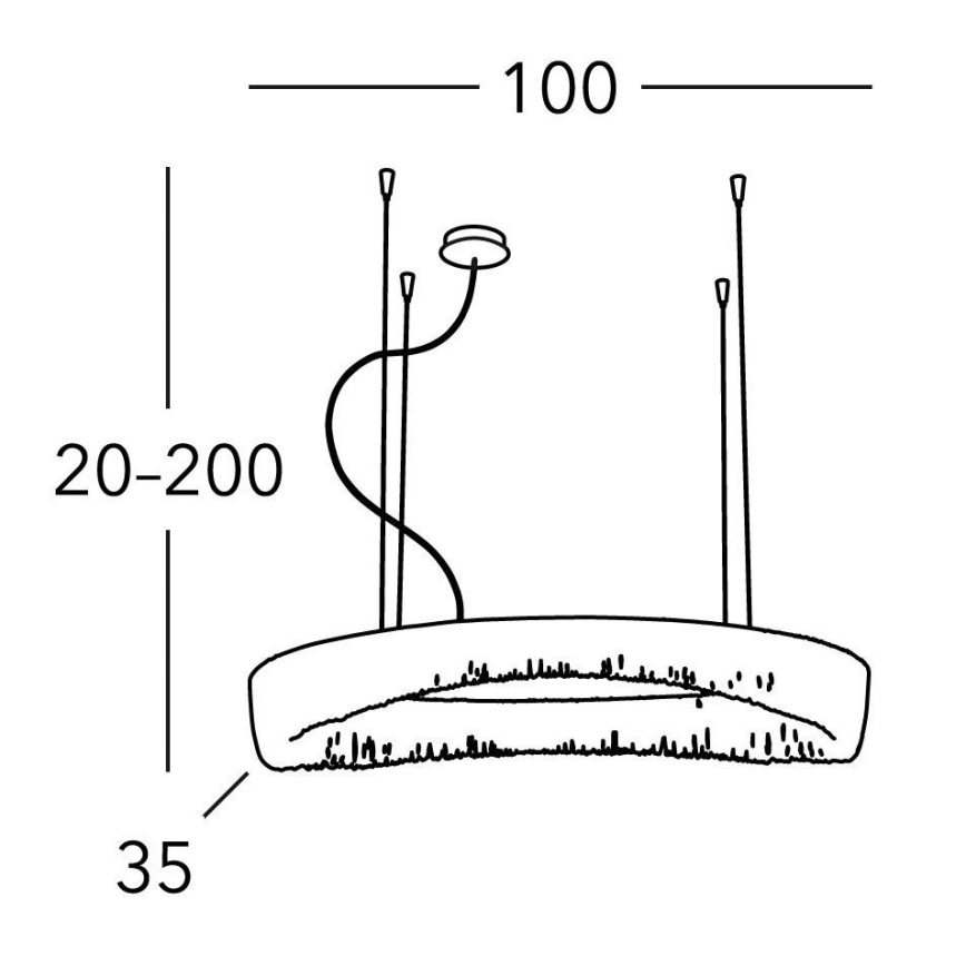 Kolarz 5324.31250 - Suspension filaire CLOUD 12xG9/40W/230V