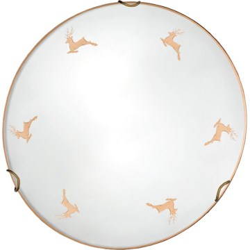 Kolarz 731.11.4.150 - Applique murale NONNA 1xE27/60W/230V Ø 30 cm, motif cerf, finition or rose