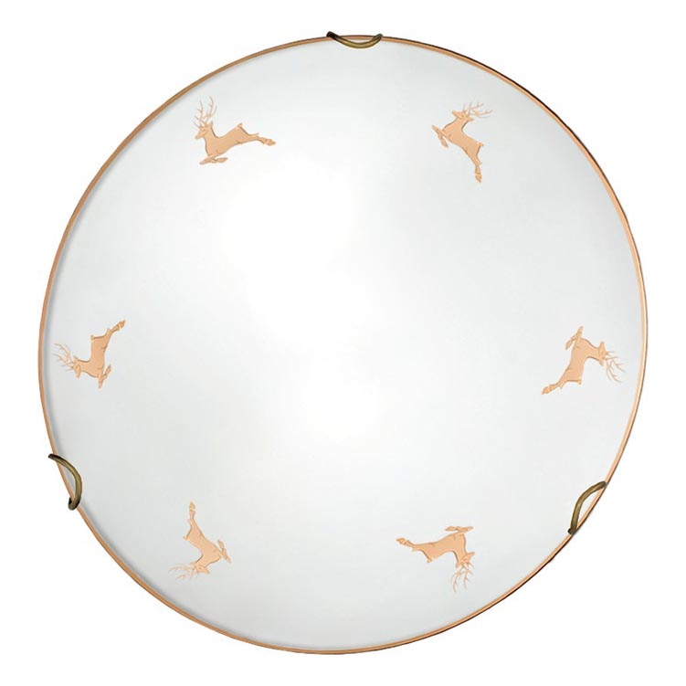 Kolarz 731.11.4.150 - Applique murale NONNA 1xE27/60W/230V Ø 30 cm, motif cerf, finition or rose