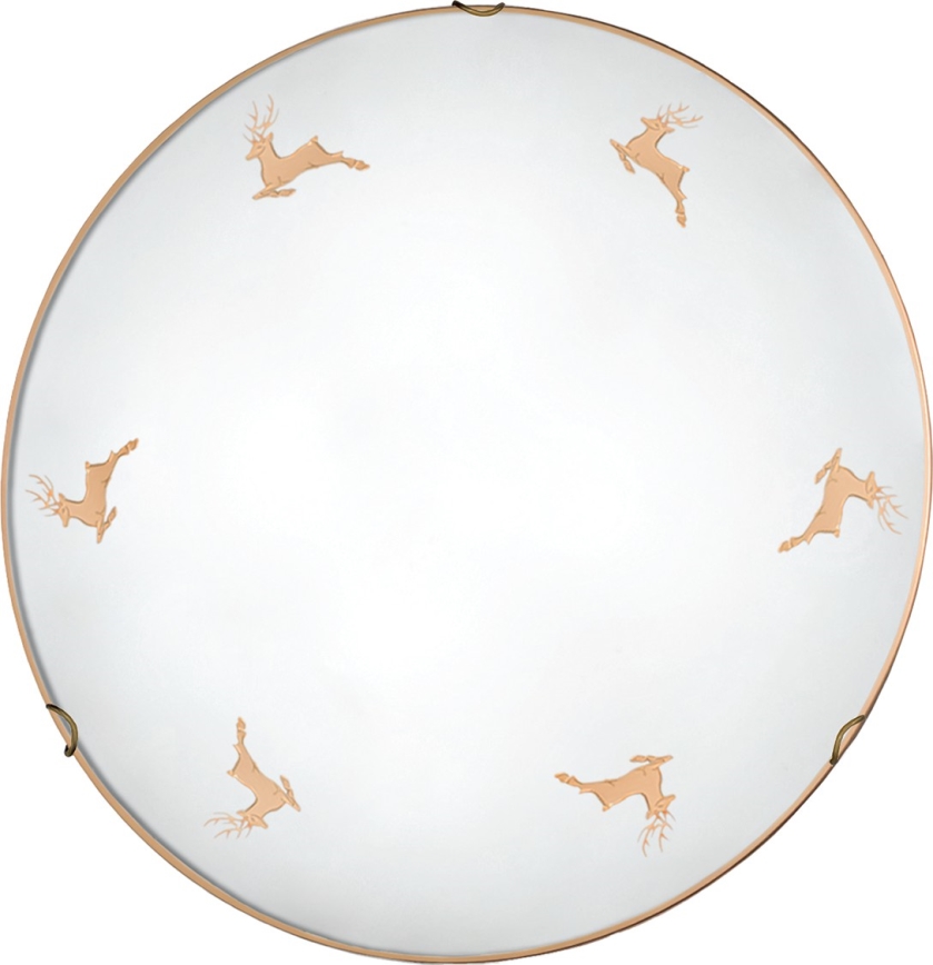 Kolarz 731.13.4.150 - Applique murale NONNA 3xE27/60W/230V, diam. 50 cm, motif cerf, finition or rose