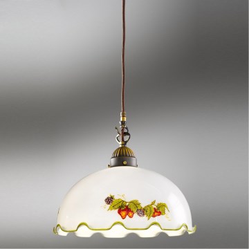 Kolarz 731.30.113 - Suspension sur câble NONNA 1xE27/75W/230V Ø 20 cm bordeaux/fraise