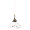 Kolarz 731.30.160 - Suspension sur câble NONNA 1xE27/75W/230V Ø 20 cm, motif floral, finition or rose
