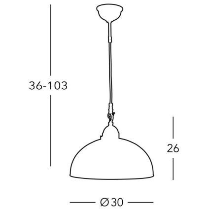 Kolarz 731.30.54 - Suspension filaire NONNA 1xE27/75W/230V