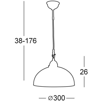 Kolarz 731.30.74 - Suspension sur câble NONNA 1xE27/75W/230V blanche