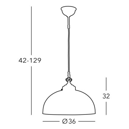 Kolarz 731.32.22 - Suspension filaire NONNA 1xE27/75W/230V verte