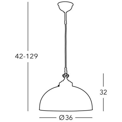 Kolarz 731.32.55 - Suspension filaire NONNA 1xE27/75W/230V