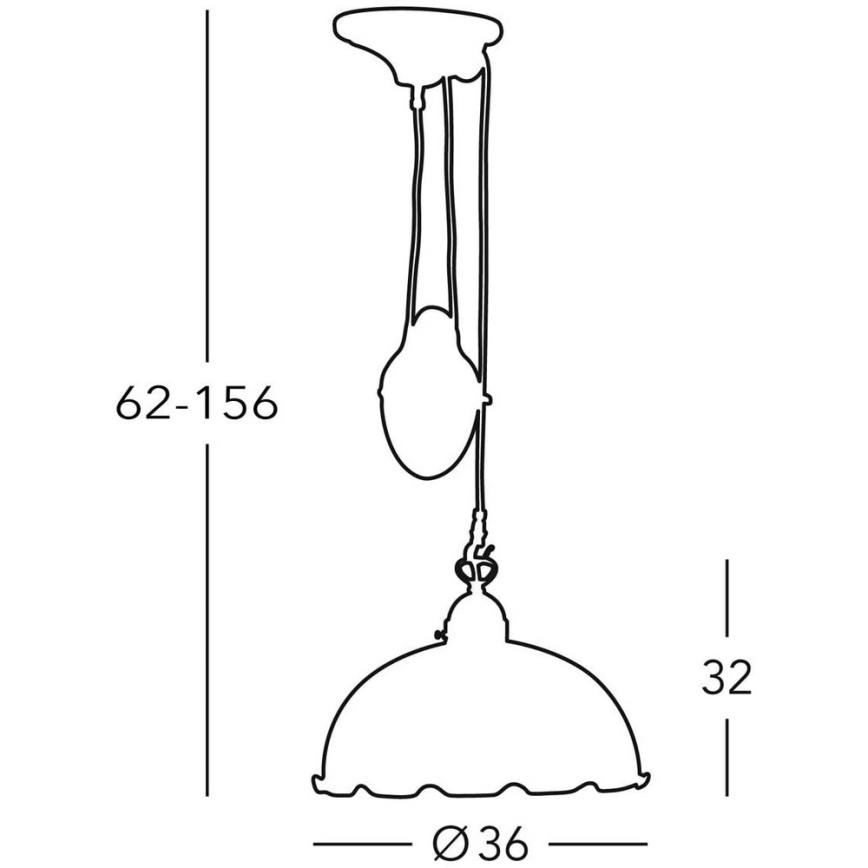 Kolarz 731.33.55 - Suspension avec fil NONNA 1xE27/75W/230V