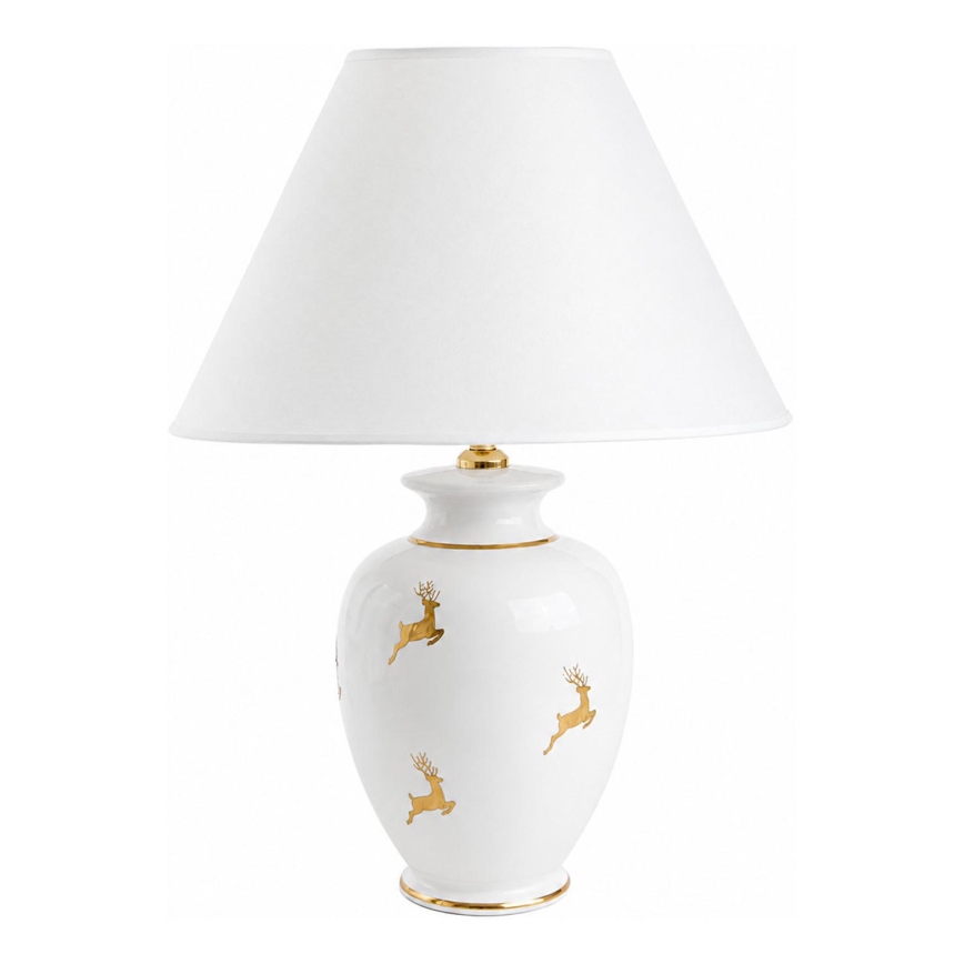 Kolarz 731.70W.150 - Lampe de table NONNA 1xE27/100W/230V, décor cerf blanc/doré