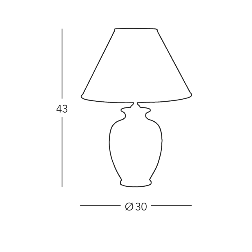 Kolarz 731.70W.150 - Lampe de table NONNA 1xE27/100W/230V, décor cerf blanc/doré