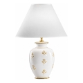 kolarz 731.70W.160 - Lampe de table NONNA 1xE27/100W/230V, motif floral, blanc/doré
