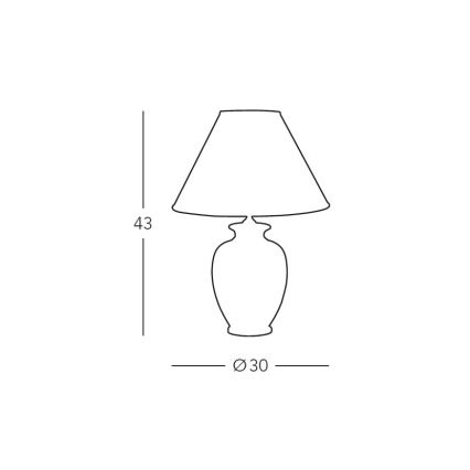 Kolarz 731.70W - Lampe de table NONNA 1xE27/100W/230V blanche