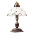 Kolarz 731.73.160 - Lampe de table NONNA 1xE27/75W/230V, à motif floral, finition or rose