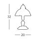 Kolarz 731.73.17 - Lampe de table NONNA 1xE14/60W/230V bleue