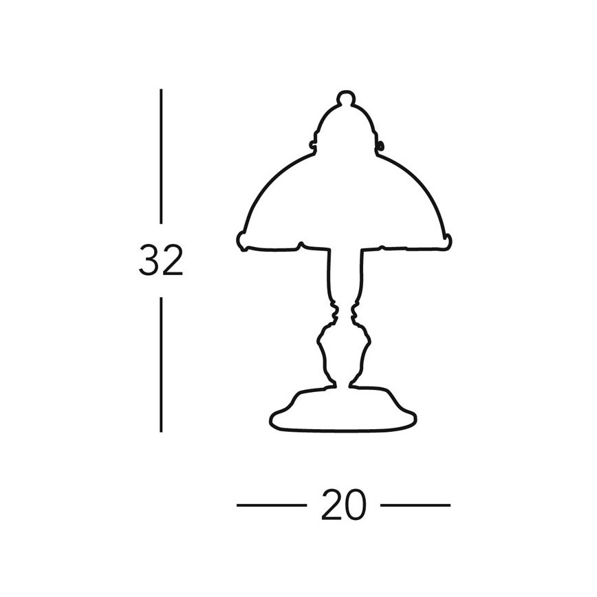 Kolarz 731.73.21 - Lampe de table NONNA 1xE14/60W/230V verte
