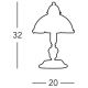 Kolarz 731.73.53 - Lampe de table NONNA 1xE14/60W/230V
