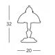 Kolarz 731.73.73 - Lampe de table NONNA 1xE14/60W/230V