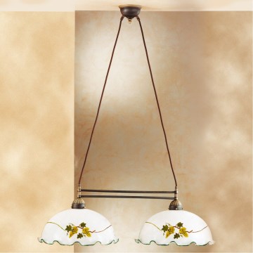 Kolarz 731.82.111 - Lustre sur câble NONNA 2xE27/75W/230V, finition vin