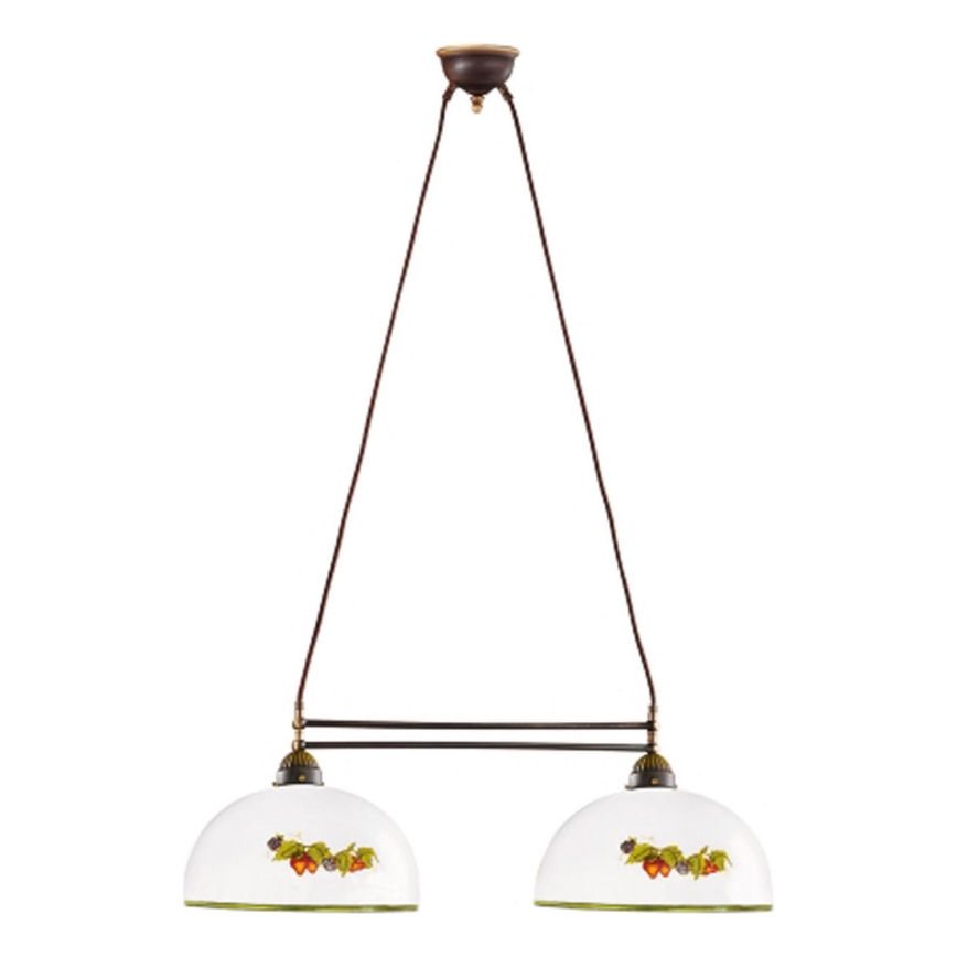 Kolarz 731.82.136 - Suspension filaire NONNA 2xE27/75W/230V raisins/fraises