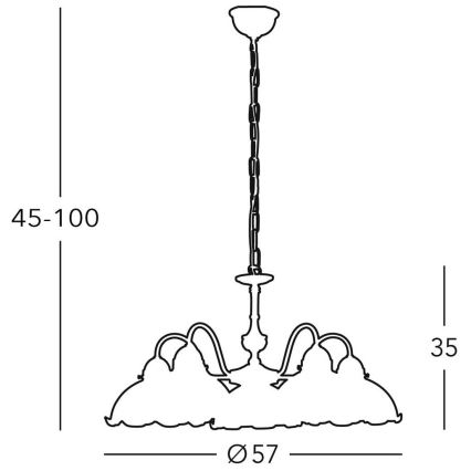 Kolarz 731.85.53 - Lustre sur chaîne NONNA 5xE27/75W/230V