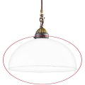 Kolarz 731.G54 - Verre de rechange pour suspension, lampadaire et spot NONNA E27 d. 30 cm blanc