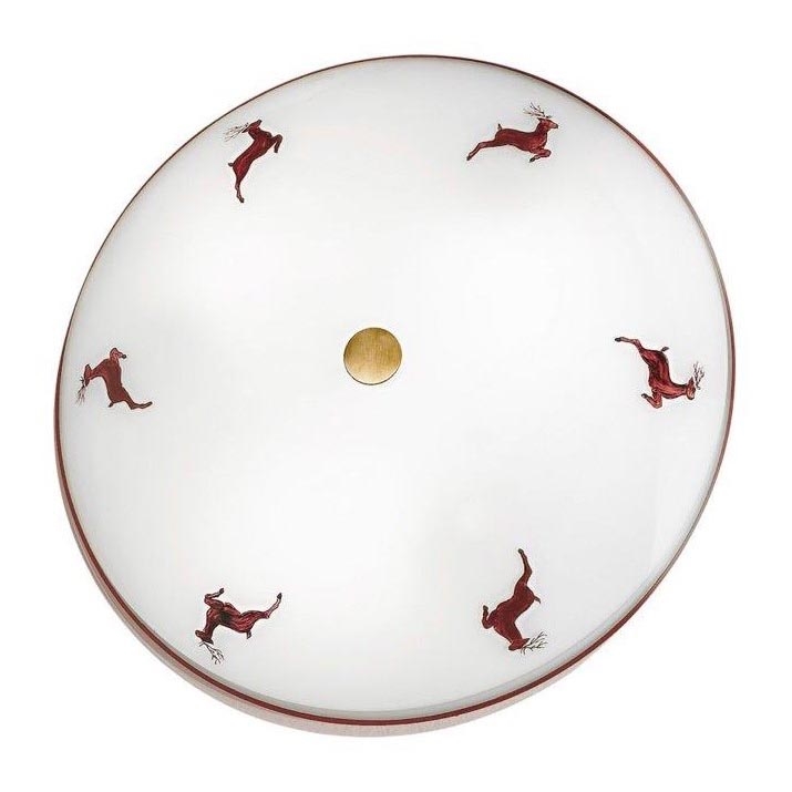 Kolarz 731.U12.4.103 - Plafonnier NONNA 2xE14/60W/230V diam. 32 cm rouge/laiton