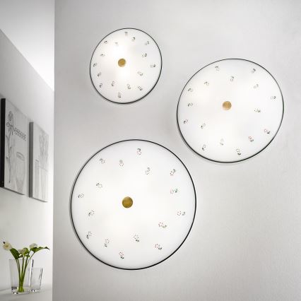 Kolarz 731.U12.4.70 - Plafonnier NONNA 2xE14/60W/230V Ø 32 cm vert/laiton