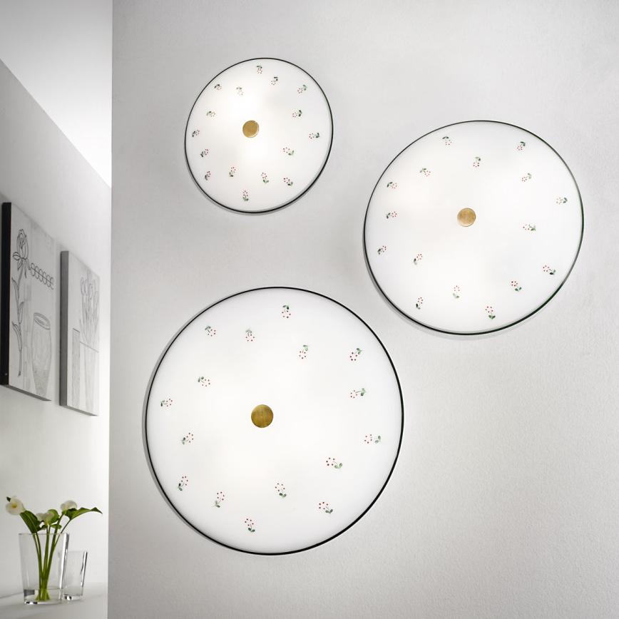 Kolarz 731.U12.4.70 - Plafonnier NONNA 2xE14/60W/230V Ø 32 cm vert/laiton