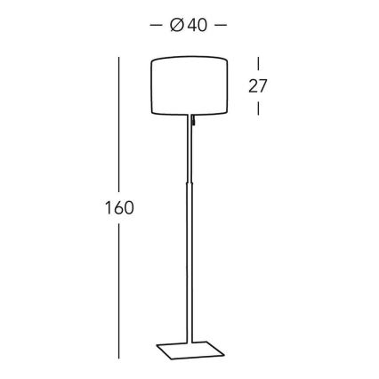 Kolarz A1307.41.7 - Lampadaire SAND 1x E27/60W/230V