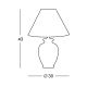 Kolarz A1340.70.Gr - Lampe de table CHIARA 1xE27/100W/230V blanche/grise, diamètre 30 cm