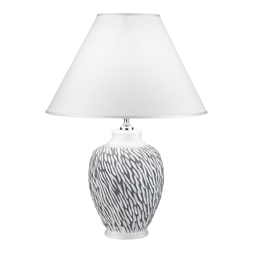 Kolarz A1340.71.Gr - Lampe de table CHIARA 1xE27/100W/230V blanche/grise diamètre 40 cm