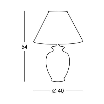 Kolarz A1340.71.Gr - Lampe de table CHIARA 1xE27/100W/230V blanche/grise diamètre 40 cm