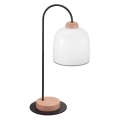 Kolarz A1352.71.Gr - Lampe de table NONNA 1xE27/60W/230V chêne/blanc/gris