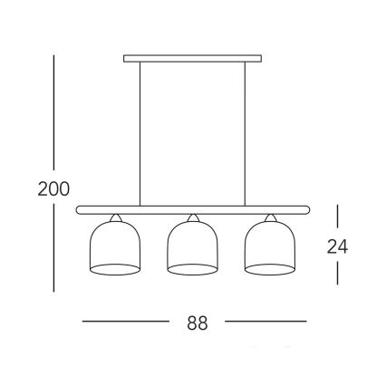 Kolarz A1352.83.Au.100 - Suspension filaire NONNA 3xE27/60W/230V cerf chêne/blanc/doré