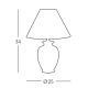 Kolarz A1354.71S - Lampe de table GIARDINO 1xE27/60W/230V diam. 25 cm