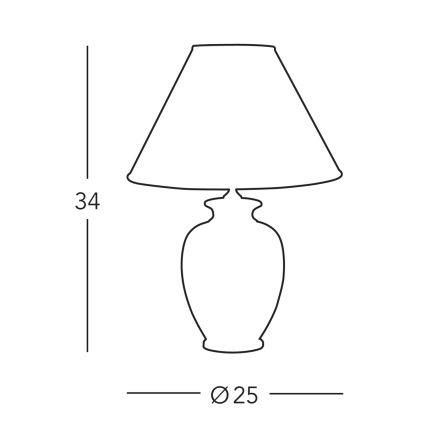 Kolarz A1354.71S - Lampe de table GIARDINO 1xE27/60W/230V diam. 25 cm